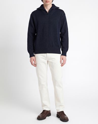 Man Turtleneck Midnight blue Size L Merino Wool, Acrylic