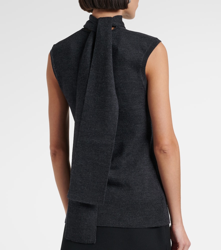 Sash wool-blend sweater