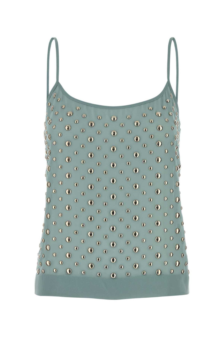 Light Blue Crepe Calipso Top