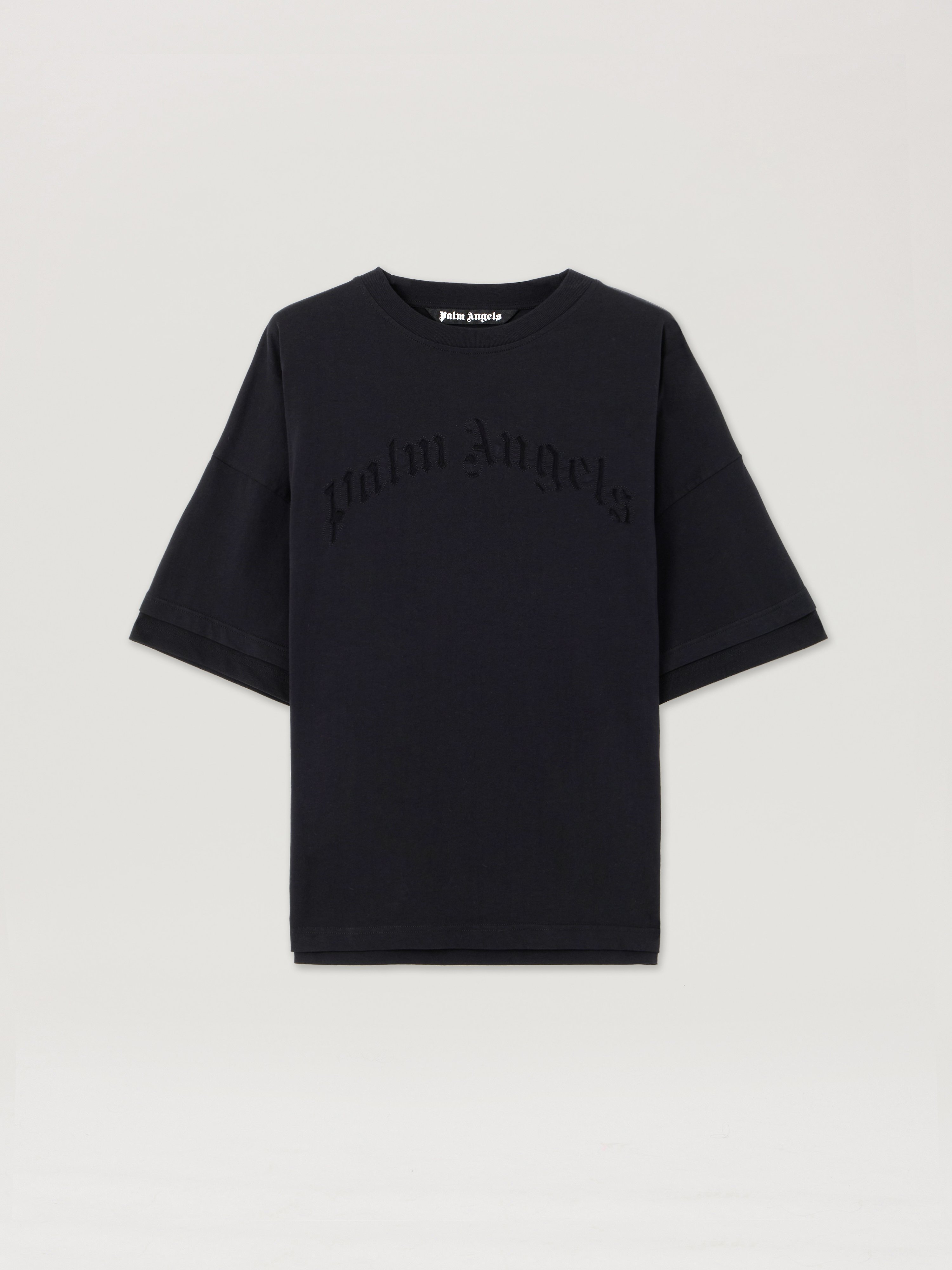 Curved Logo Loose Double T-shirt - Man T