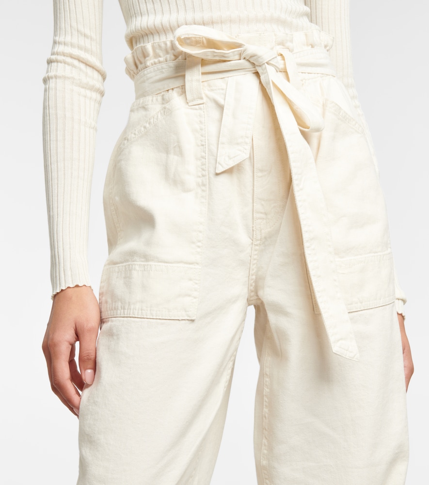 Linen and cotton jeans