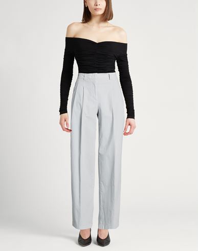 Woman Pants Light grey Size 6 Cotton, Elastane