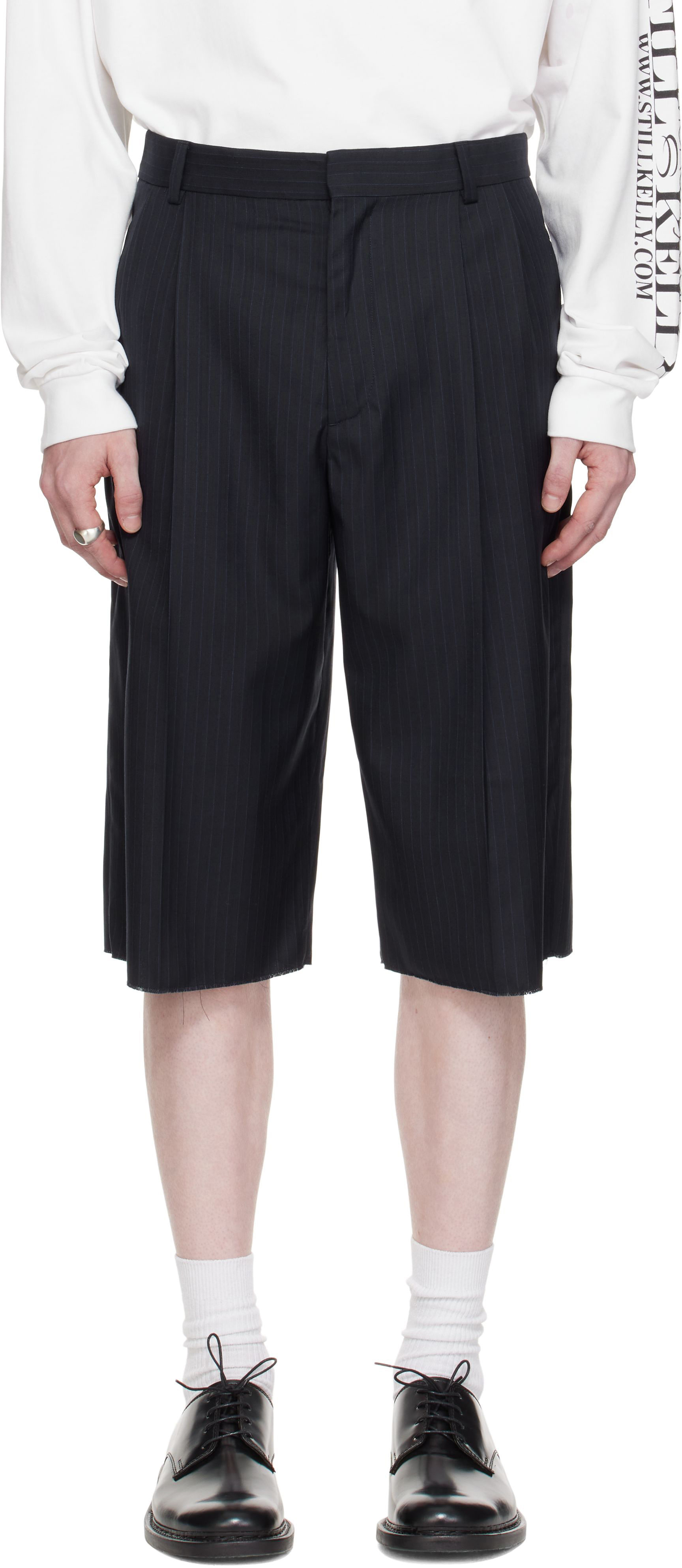 Navy Tailored Shorts