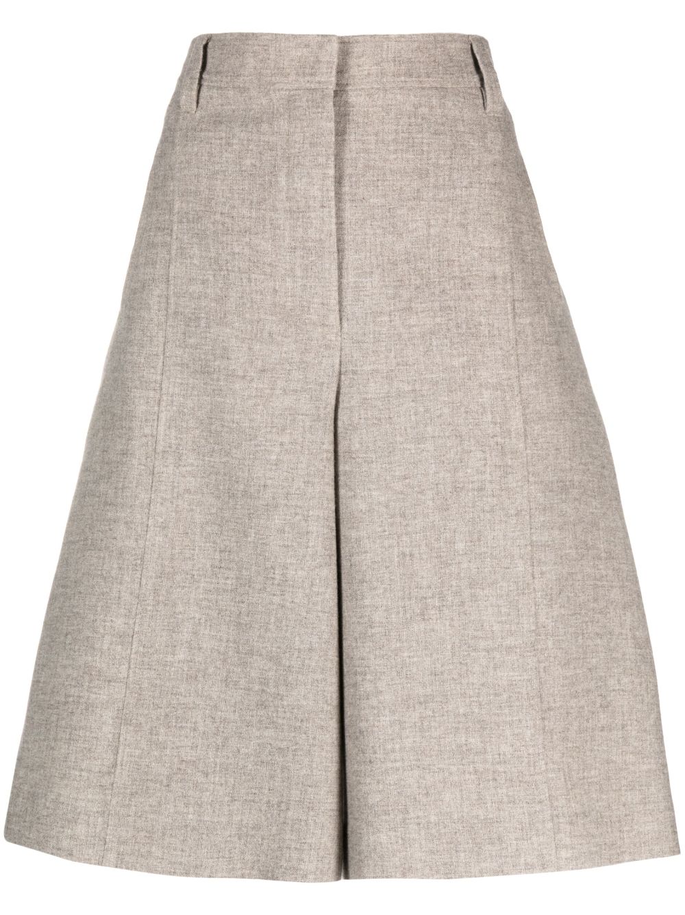 Wide-leg bermuda shorts - Neutrals