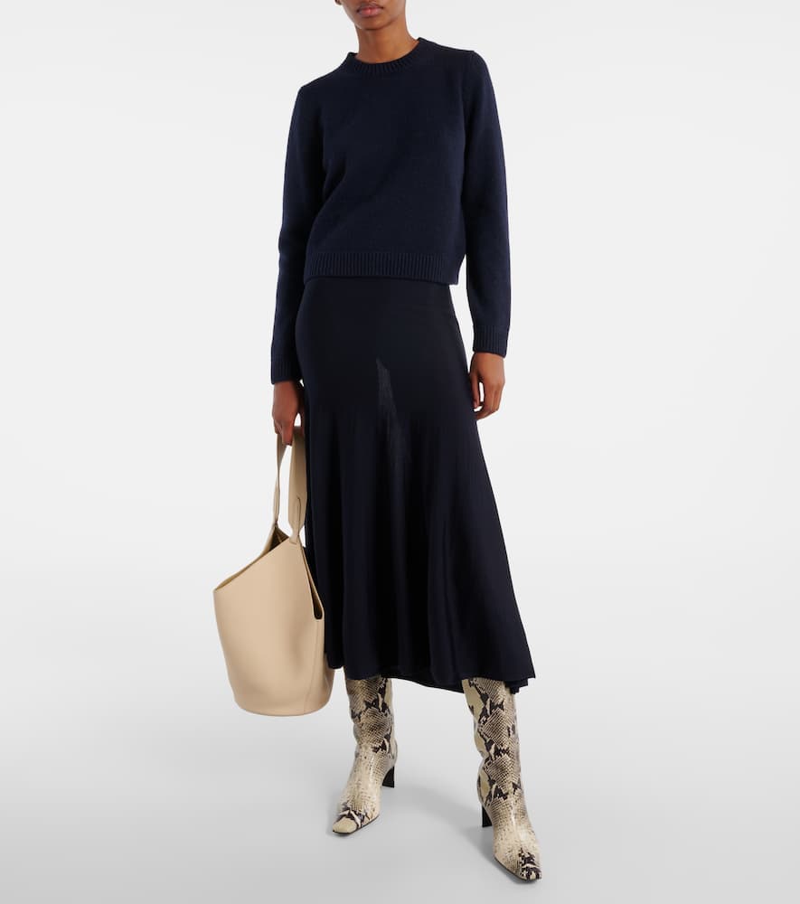 Mayu wool midi skirt