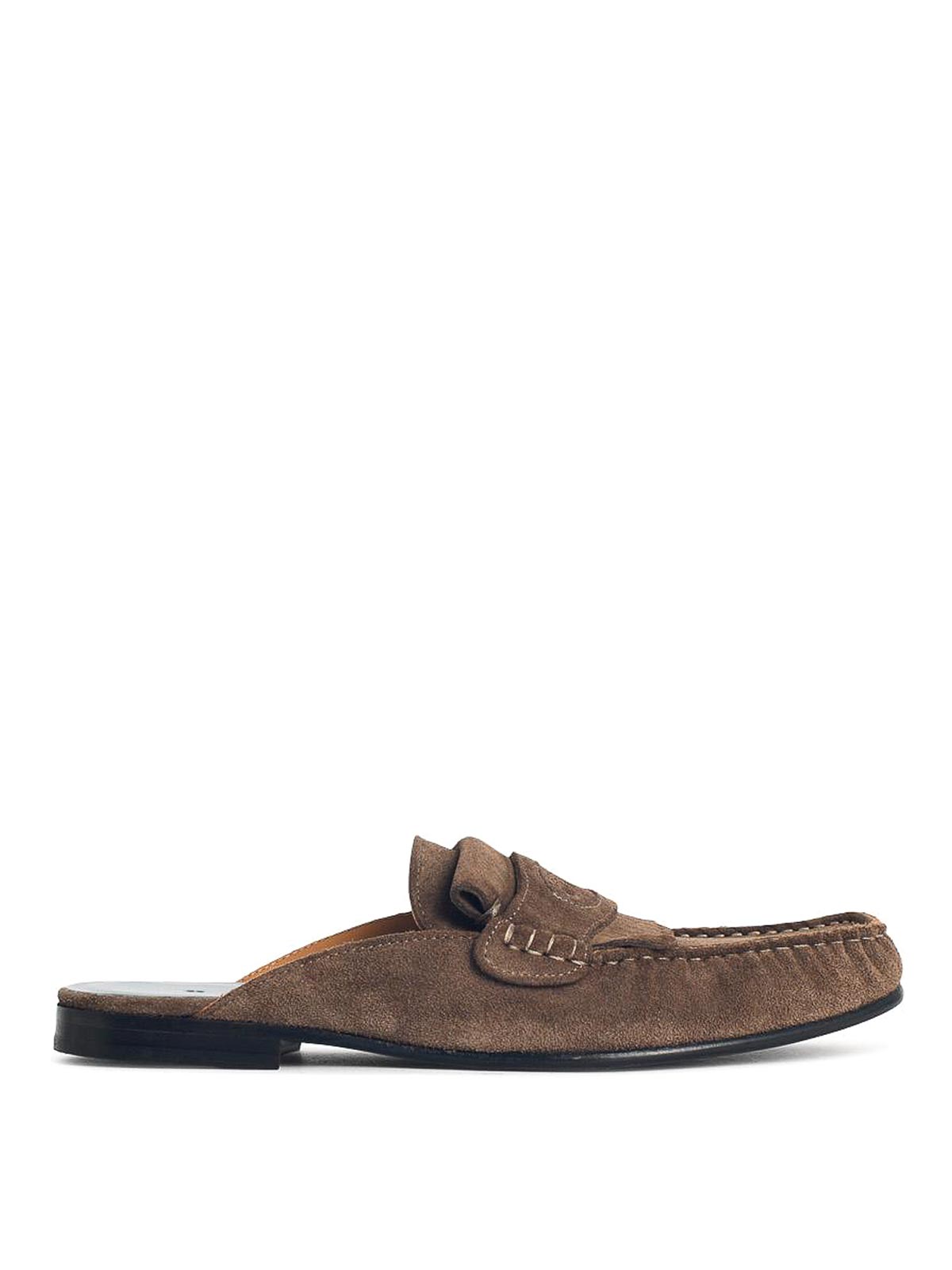 Brown Suede Sabots