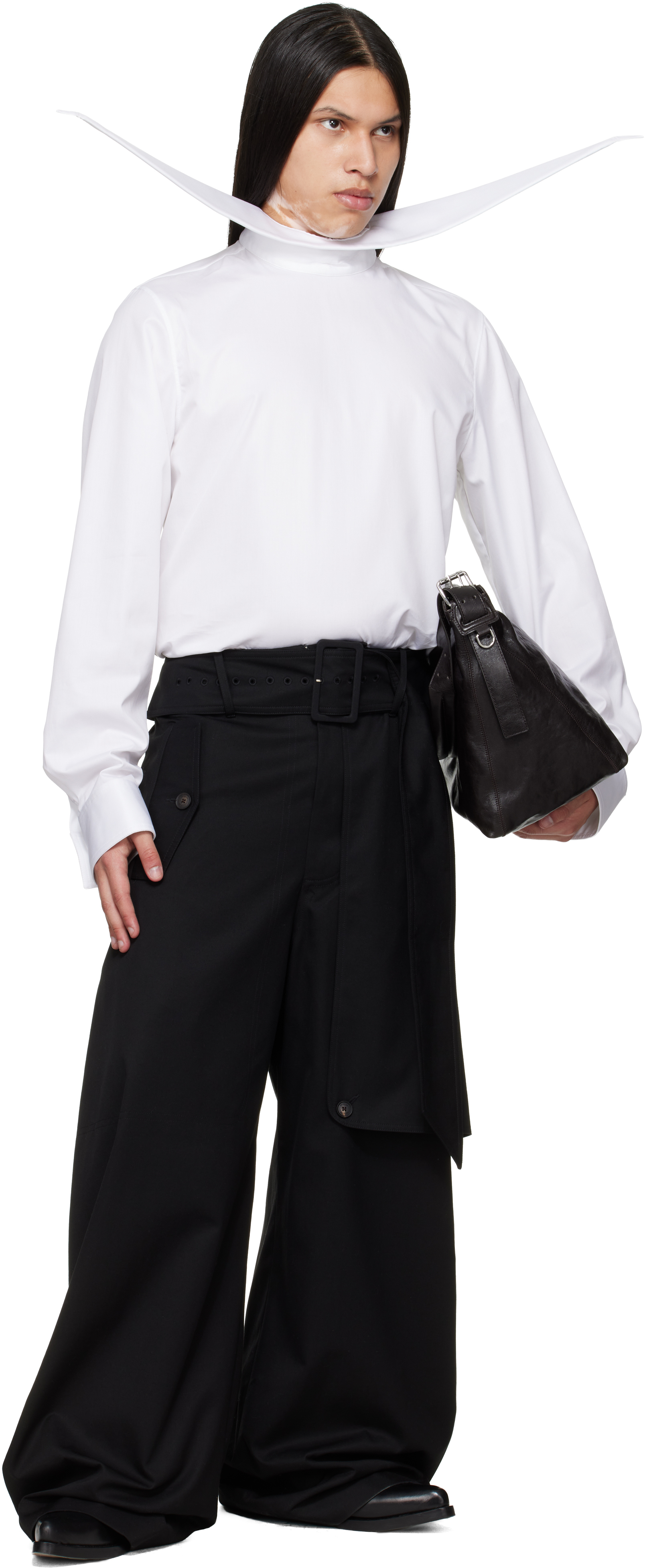 Black Belted Trench Trousers
