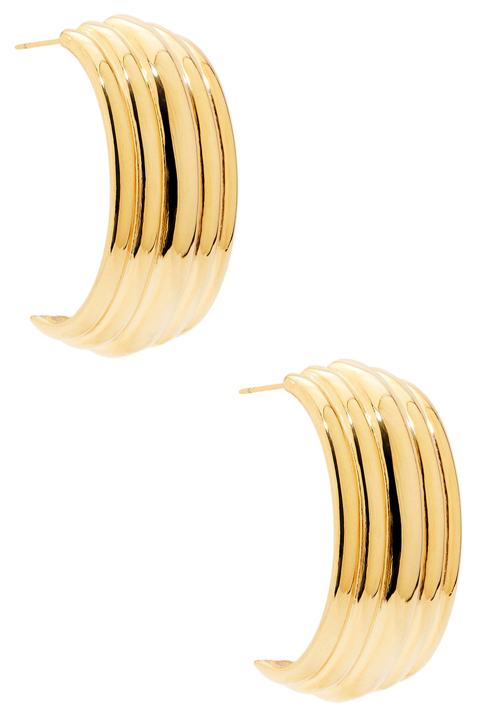 MEGA Large Waterfall Earring in 14k Yellow Gold Plated - Metallic Gold.  a