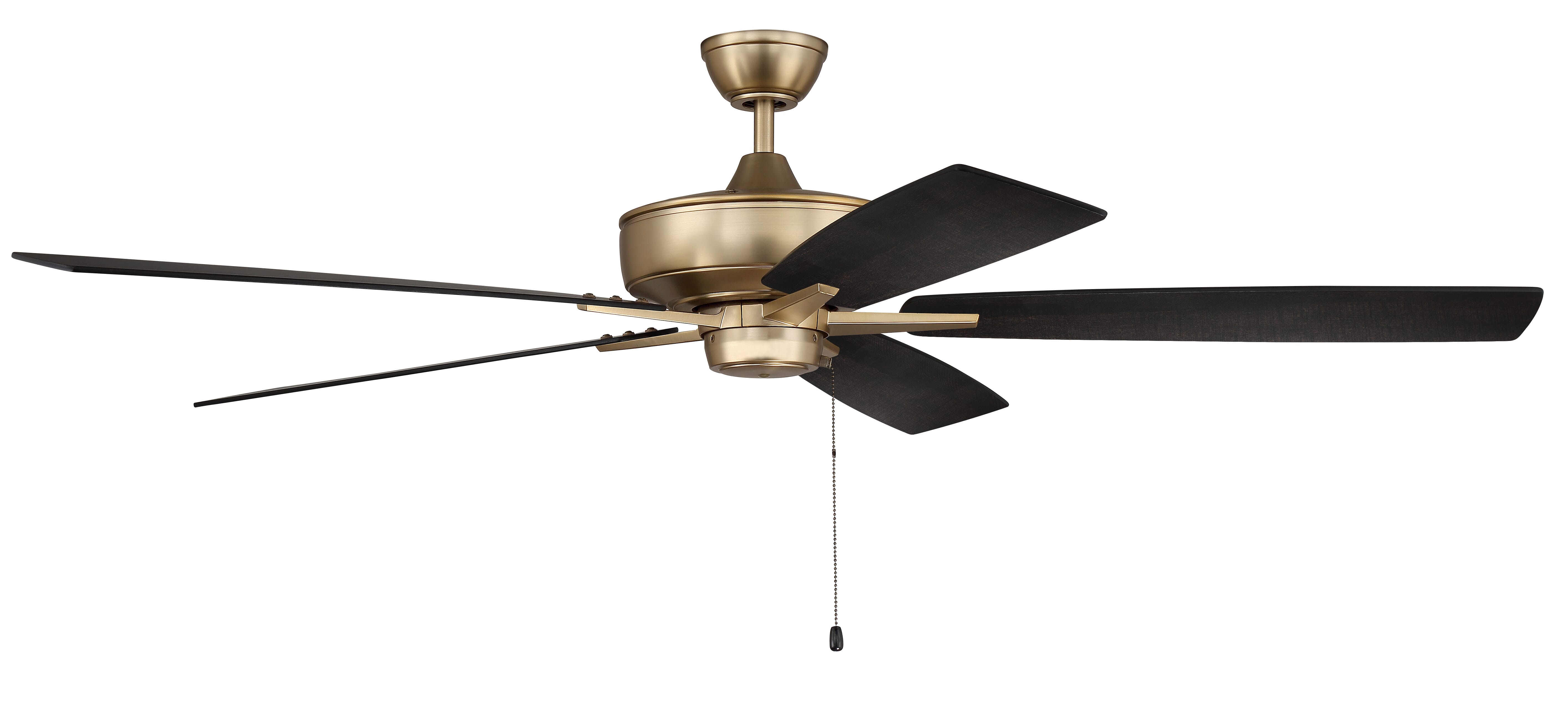 Satin Brass 60"Ceiling Fan from the Super Pro 60 Collection