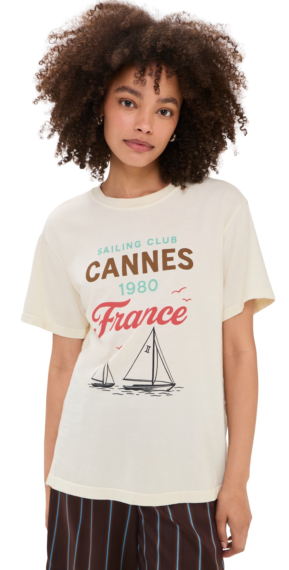 Sailing Club Cannes Boyfriend Tee Off White