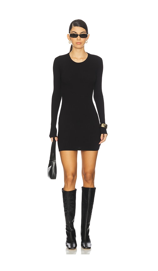 SEROYA Lauren Mini Dress in Black. XL also in L, M, S