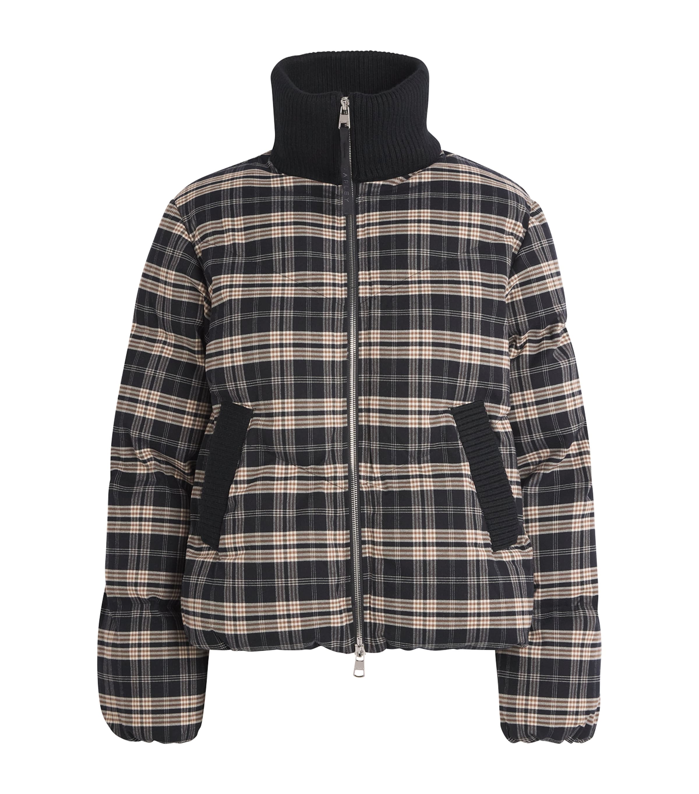 Brushed-Flannel Check Bryony Puffer Jacket