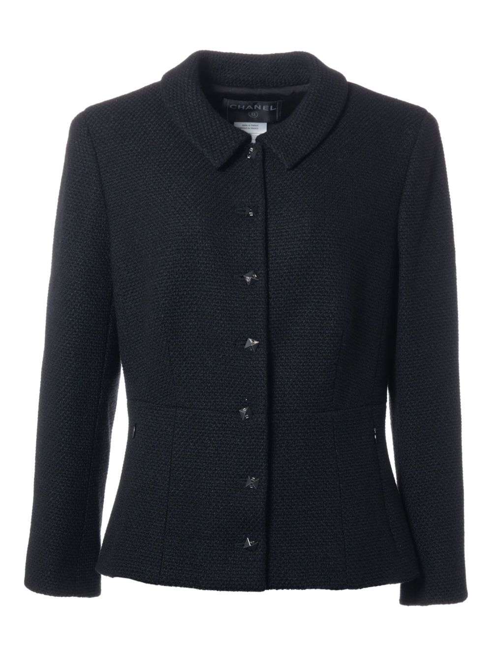Textured weave jacket - Black