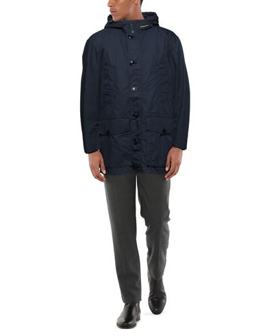 Man Coat Midnight blue Size M Cotton, Polyester