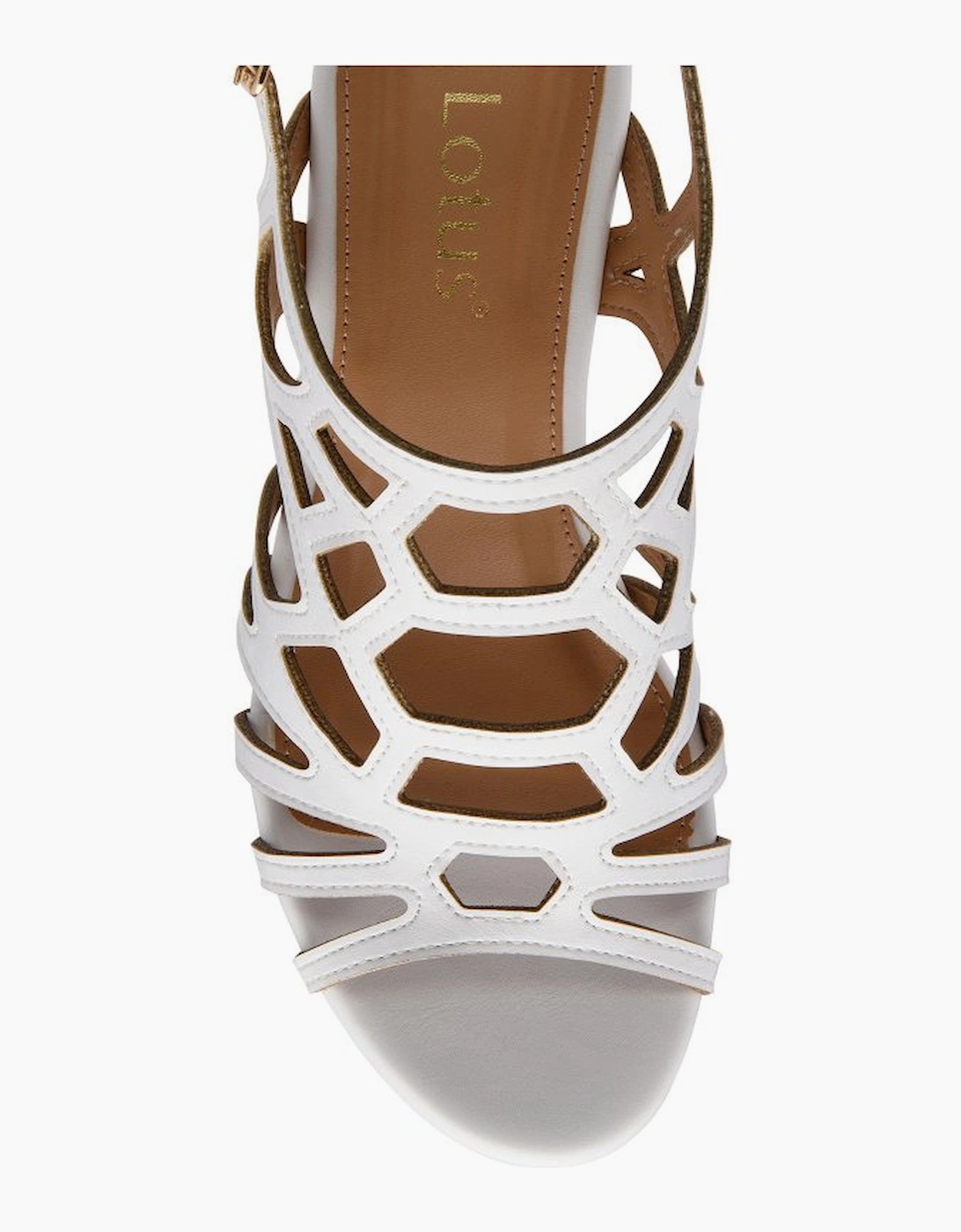 Lotus Women's Rhi Womens Wedge Sandals - White Synth