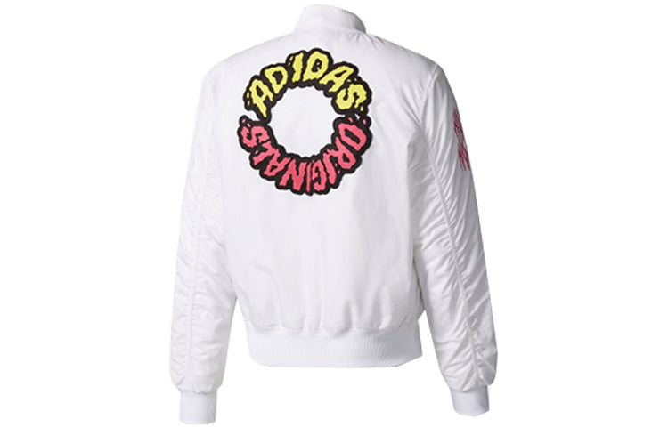 Originals Men's Logo Padded Bomber Jacket Pilot Jacket White