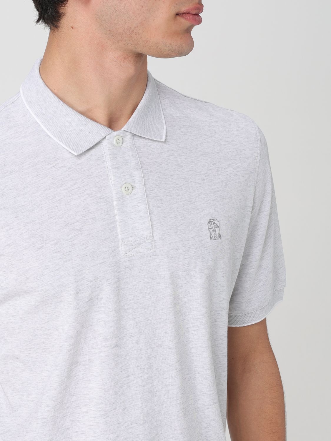 Polo Shirt Men color Grey