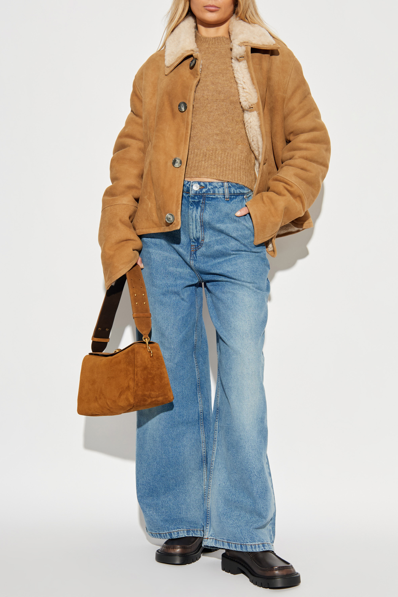 Wide-leg Jeans, Women's, Blue
