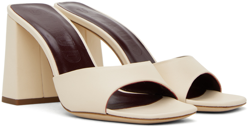 Staud Off-White Sloane Heeled Sandals