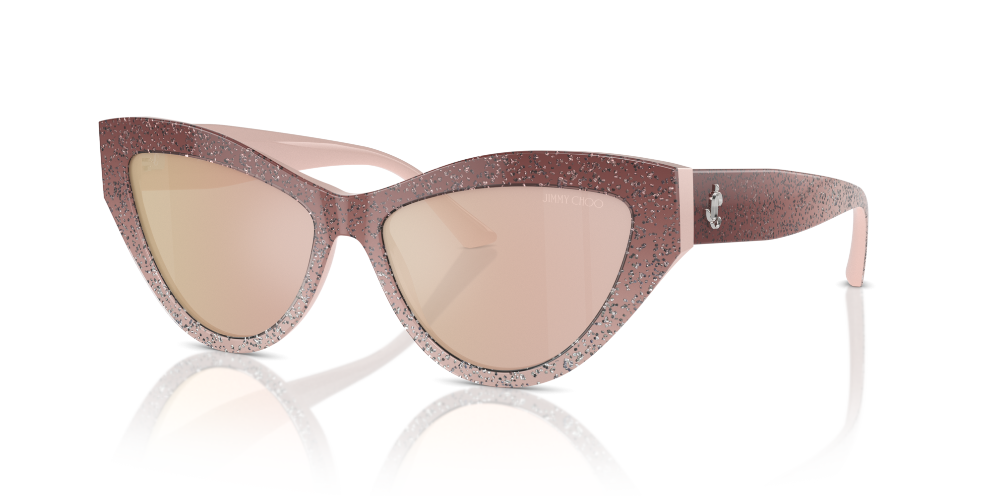 Jimmy Choo Woman Jimmy Choo JC5004 5047/Z Sunglasses Acetate Pink Pink Cat Eye Normal Mirror