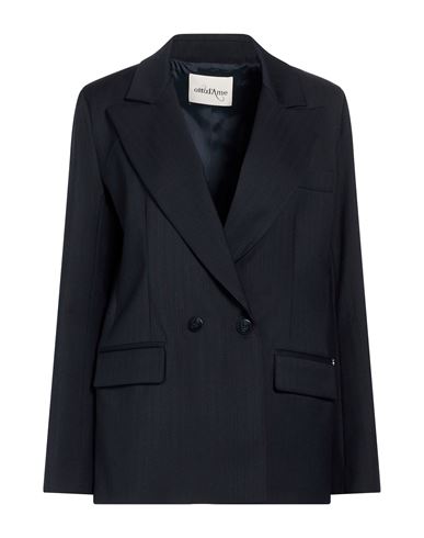 Woman Blazer Midnight blue Size 4 Polyester, Wool, Elastane