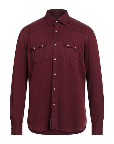 Man Shirt Burgundy Size 15 ¾ Lyocell