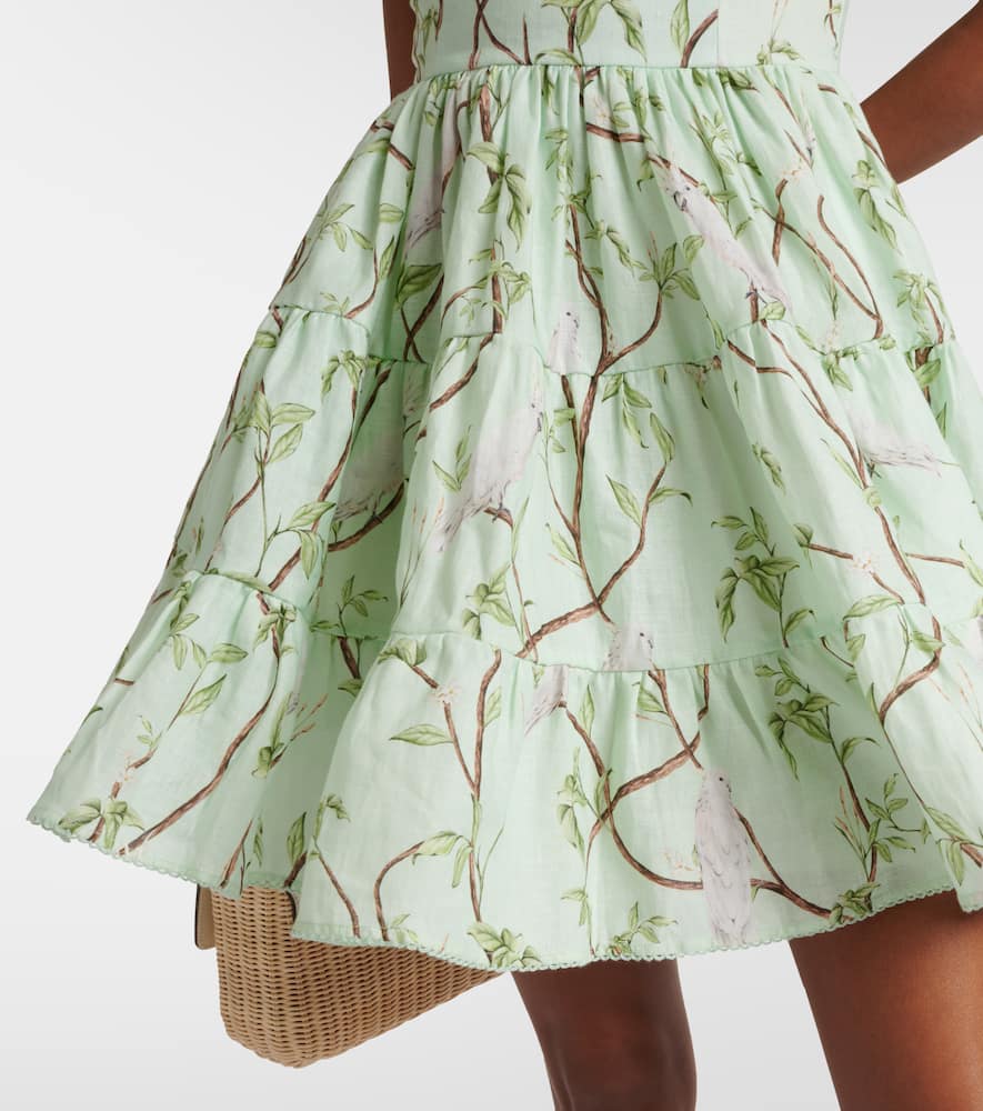 Lima printed linen minidress
