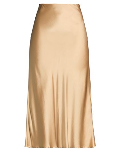 Woman Midi skirt Beige Size 10 Viscose
