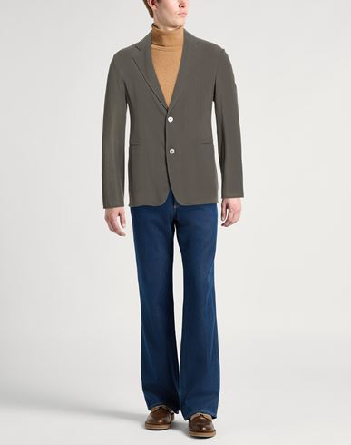 Man Blazer Dark green Size 38 Virgin Wool