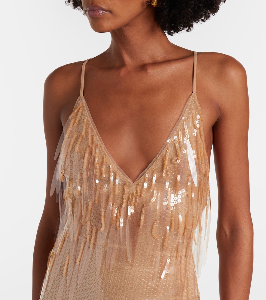 Dégradé sequined gown