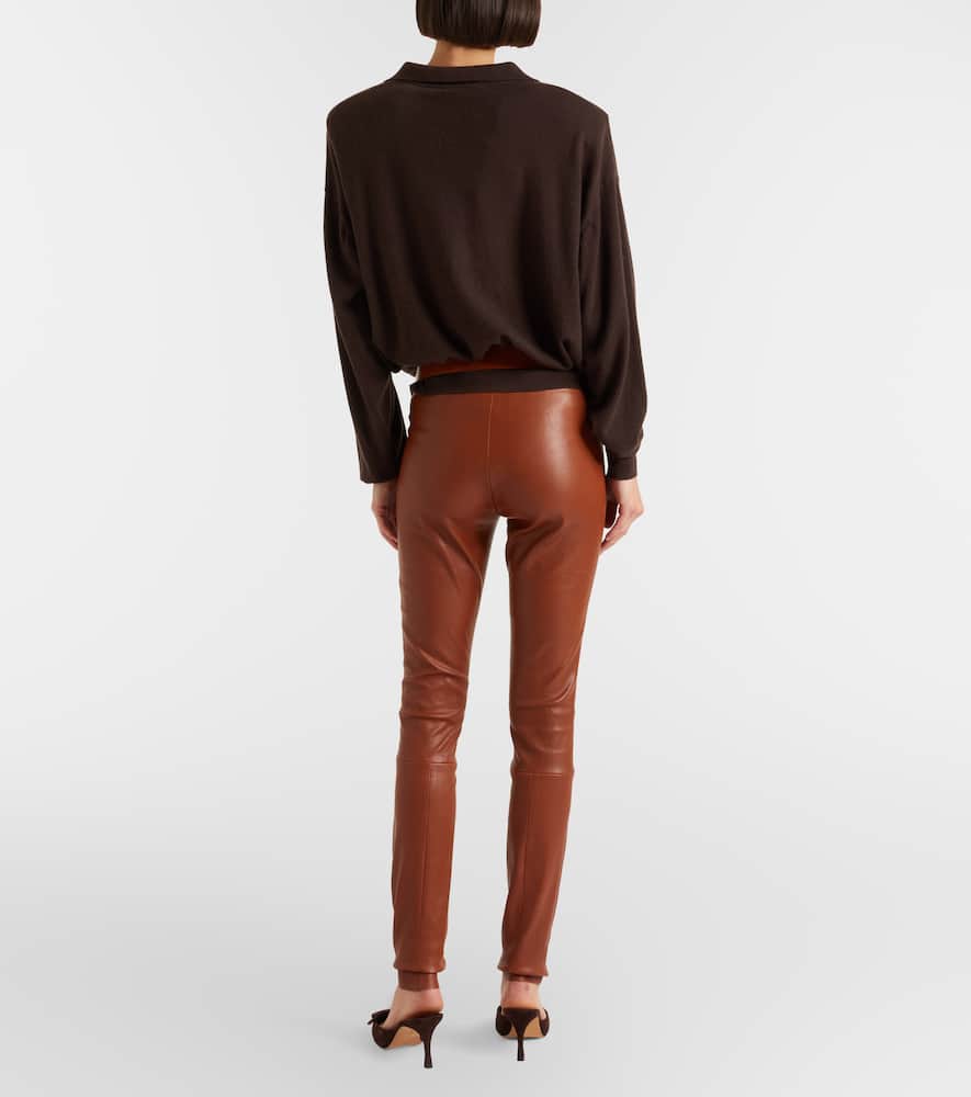 Carolyn leather slim pants