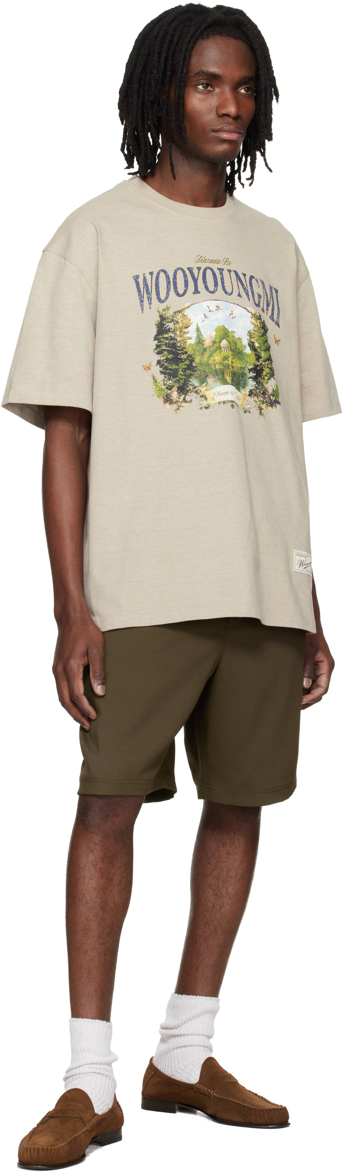 Brown Twill Shorts