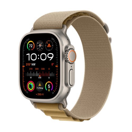 Watch Ultra 2 (GPS+Cellular) 49mm Titanium Case with Tan Alpine Loop - Small - Natural