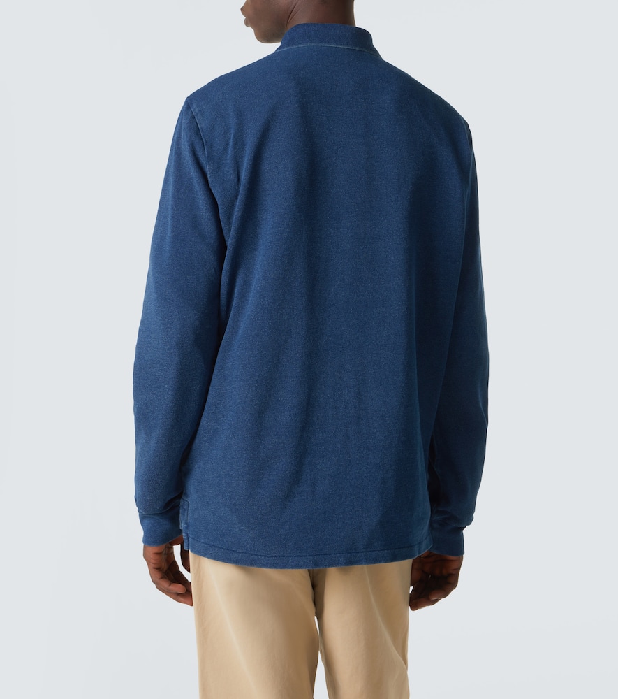 Cotton mesh polo shirt