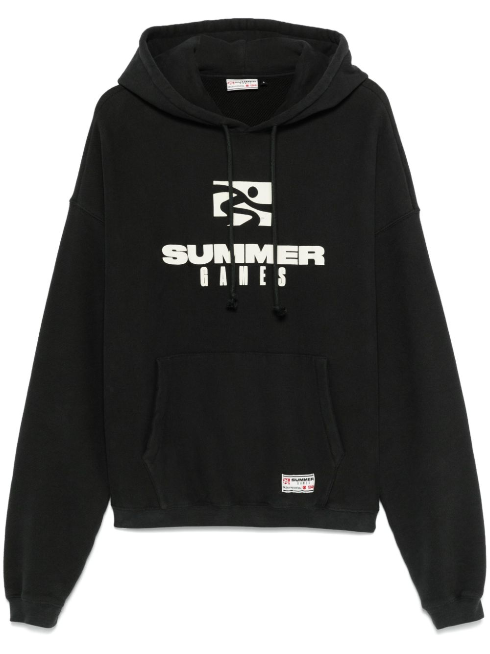 Logo-print hoodie - Black