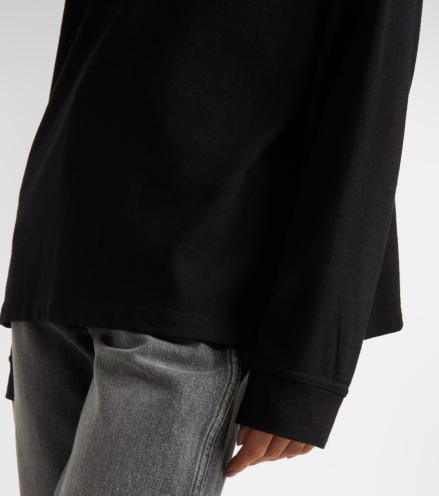 Faithful silk jersey polo sweater