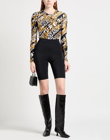 Versace Jeans Couture Woman Bodysuit Black Size 8 Polyamide, Elastane
