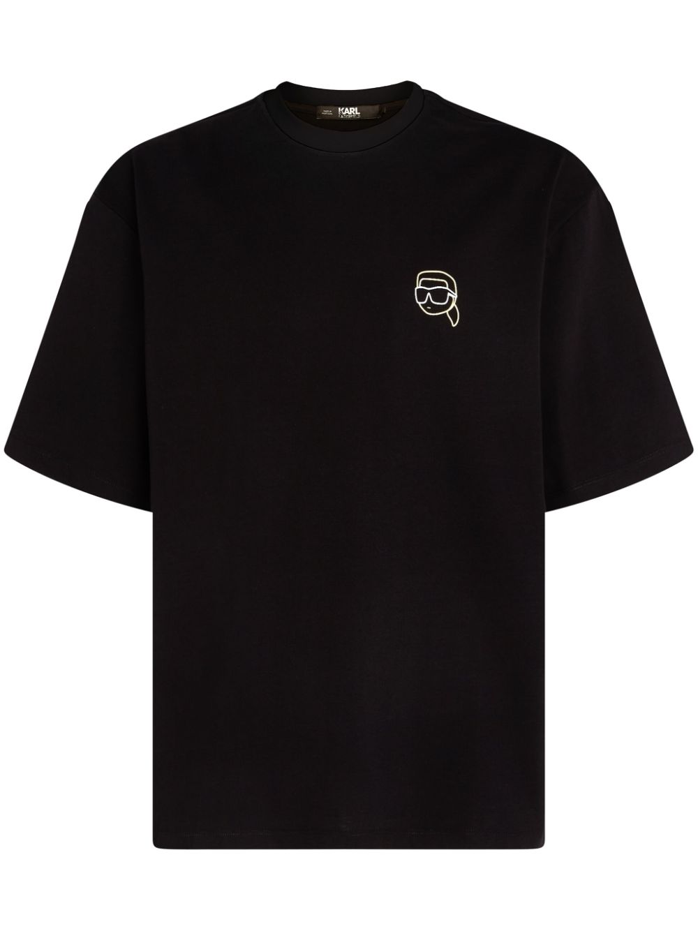 Ikonik 2.0-applique organic cotton T-shirt - Black