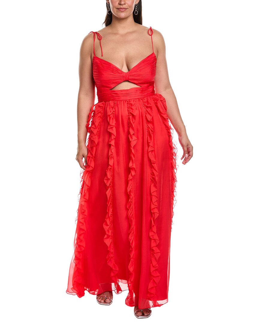 Plus Keyhole Chiffon Gown