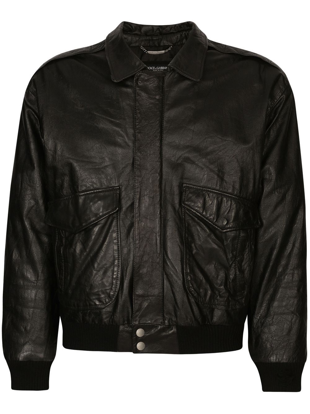 Logo-plaque bomber jacket - Black