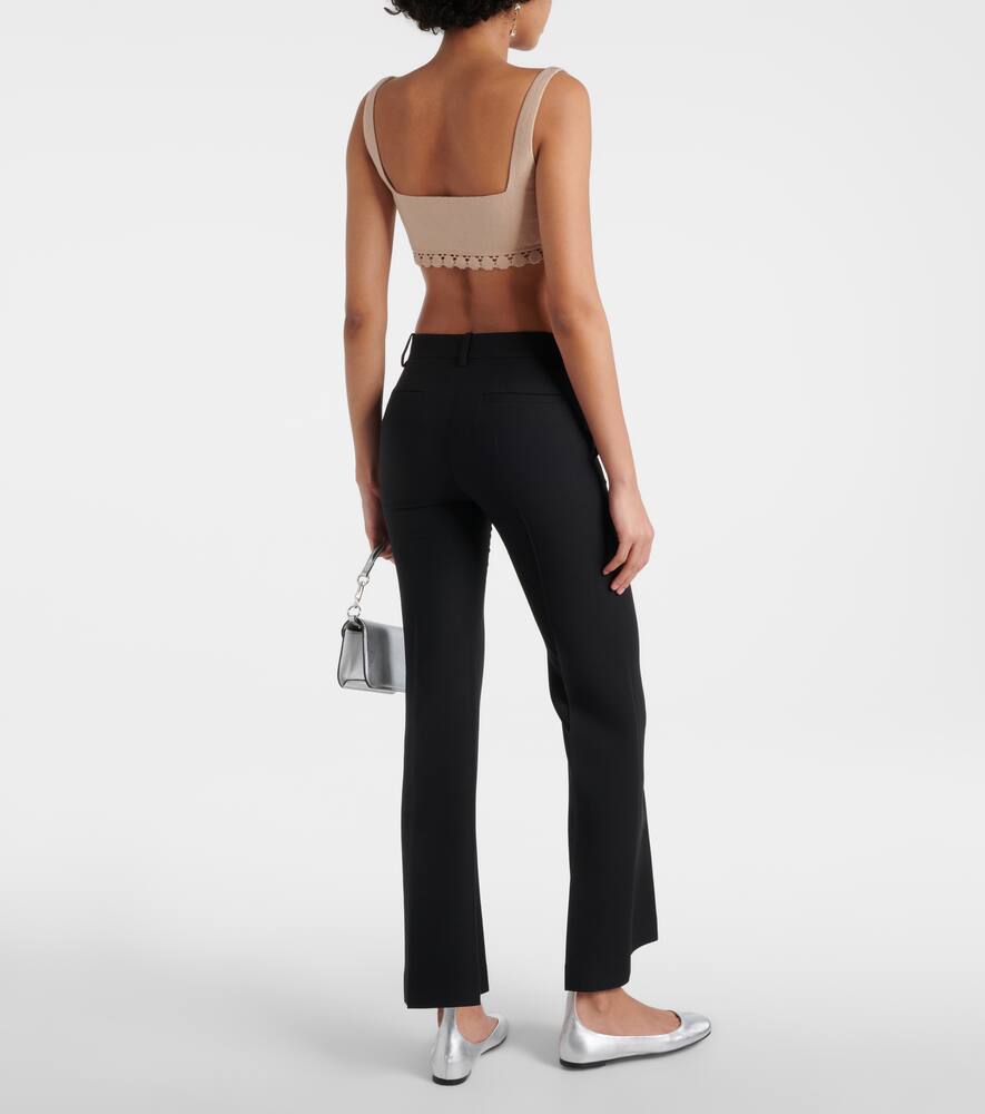 Valentino Scalloped cotton-blend bra top