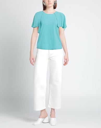 Seventy Venezia Woman Top Turquoise Size XS Cotton, Lyocell, Elastane