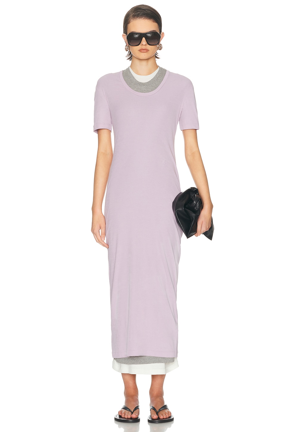 Jil Sander Kit Dress in Faded Liliac - Lavender,Grey. M also in
