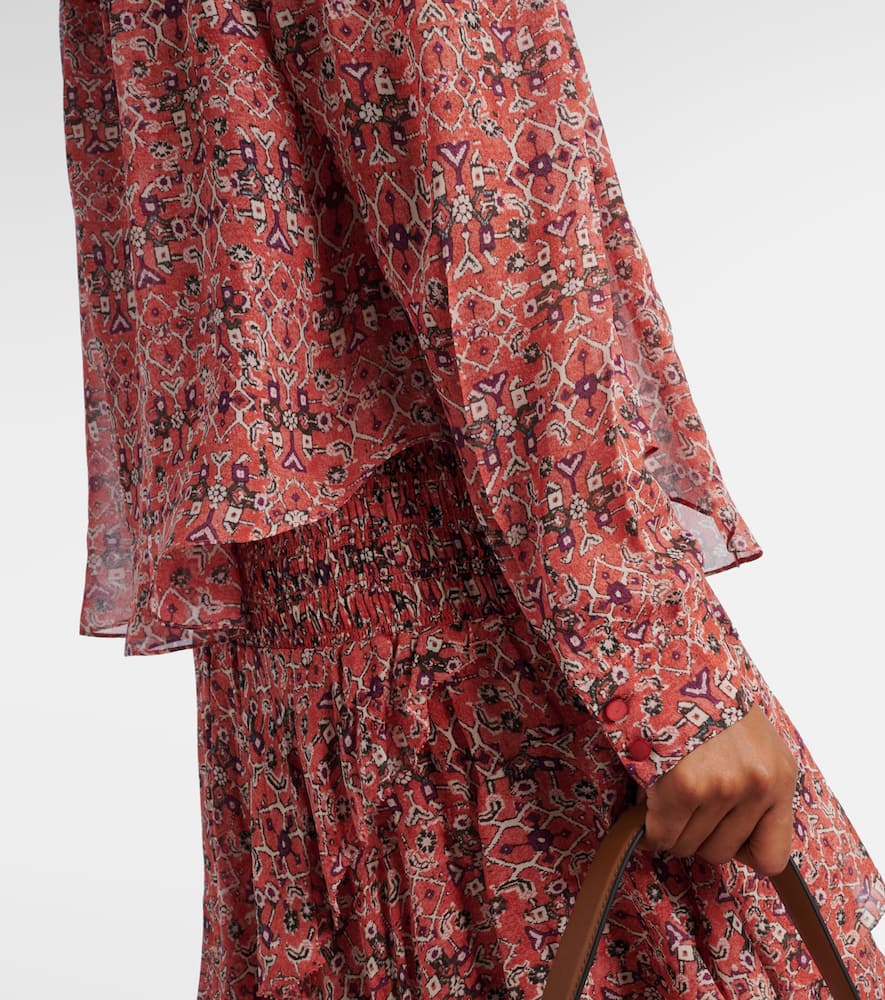 Neolin printed crêpe blouse