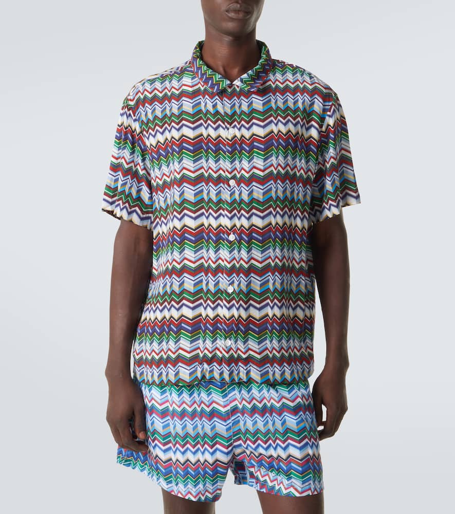 Zigzag bowling shirt