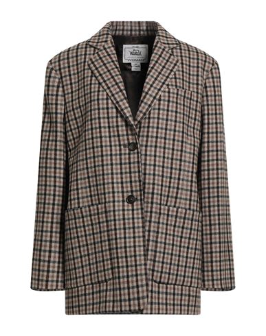 By Daniëlle Cathari Woman Blazer Beige Size M Wool, Polyester, Polyamide