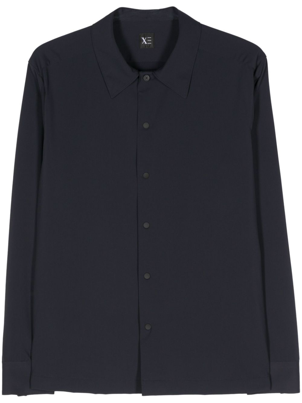 Press-stud longsleeved shirt - Blue