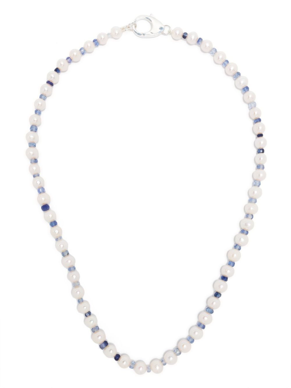 Pearl beaded chain necklace