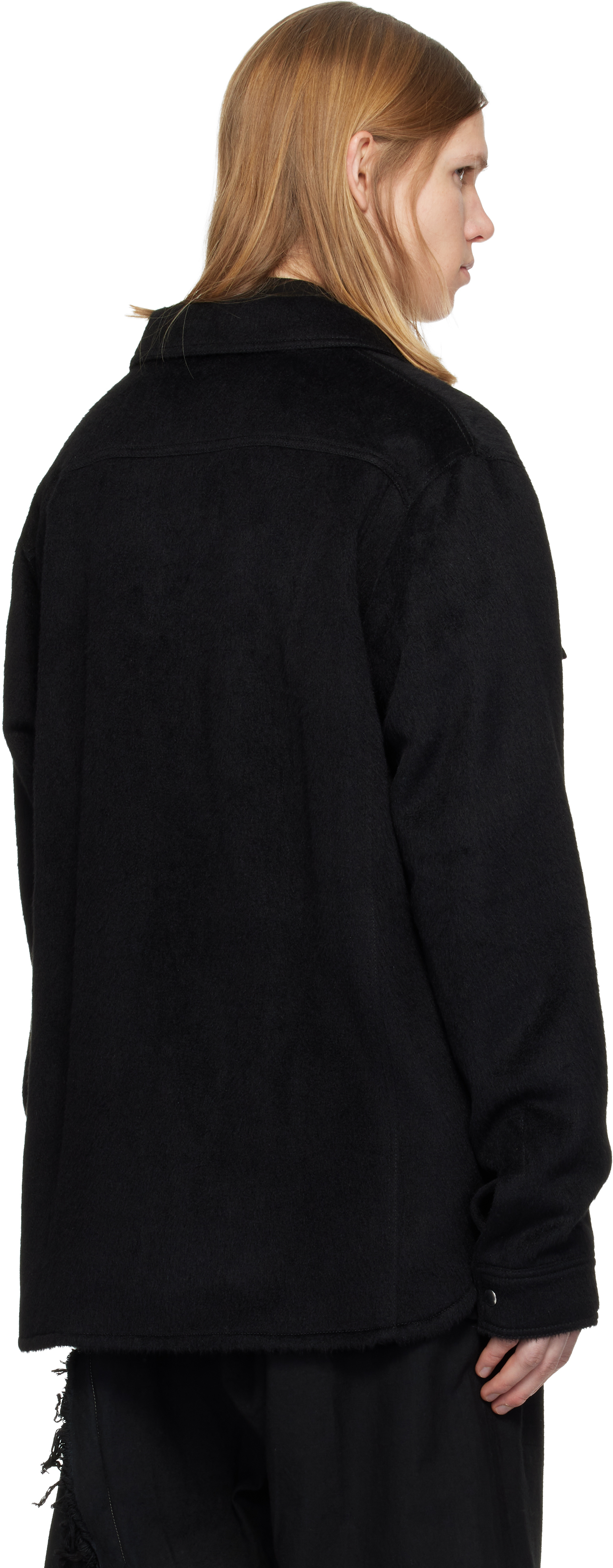 Black Alpaca Wool Shirt