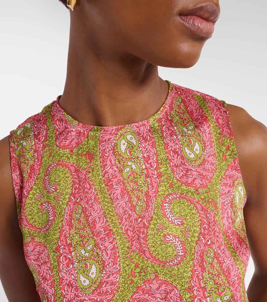 Semi-sheer jacquard blouse
